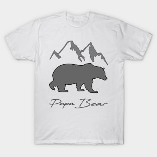 Papa Bear Tshirt, Father Days Gift T-Shirt